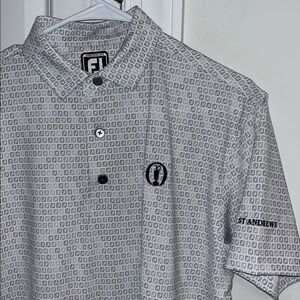 The British Open Footjoy FJ St Andrews Old Course Scotland Golf polo Shirt AOP M